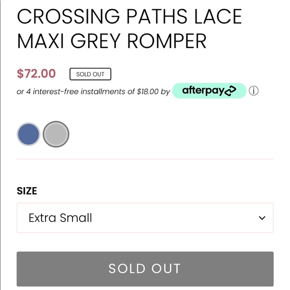 Pink Lily Crossing Paths Lace Maci Grey Romper NWT - Picture 4 of 12